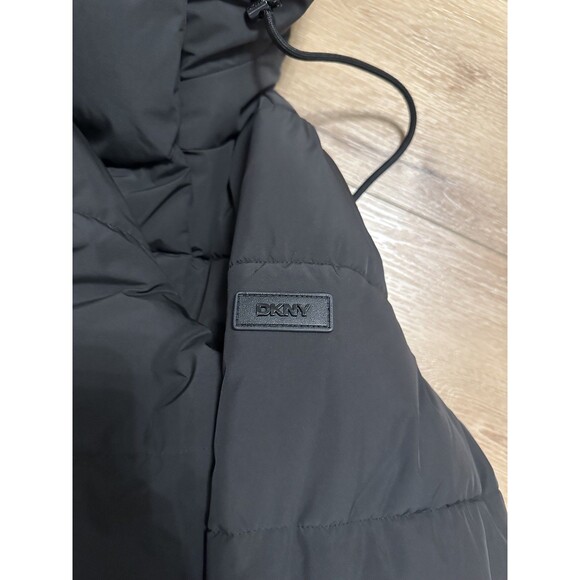 Women’s DKNY Heavy Puffer Parka Long Coat Jacket Black XL EUC! - Picture 3 of 15